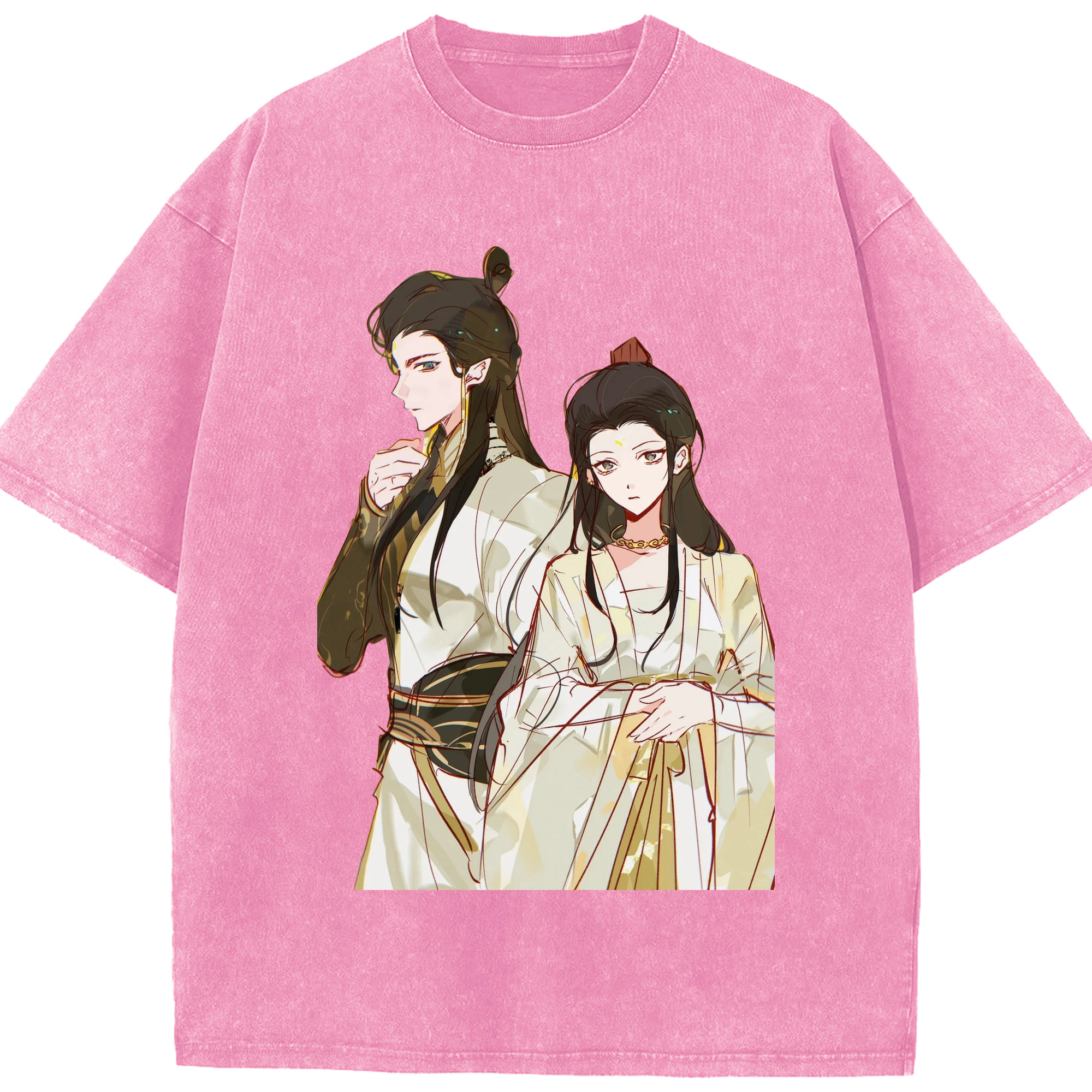 （画像用） Ne Zha 2 ナタ 魔童の大暴れ 綿100% ヴィンテージ風 半袖Tシャツ（フロントプリント）